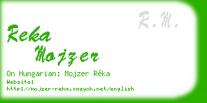 reka mojzer business card
